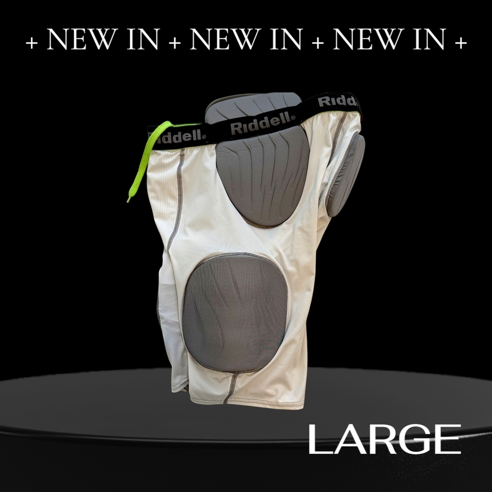 Riddell Men's Protective Padded Shorts - White and Gray